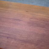Grande table bois avec pieds sculptés, table artisanale, table bois massif, table de salon, table