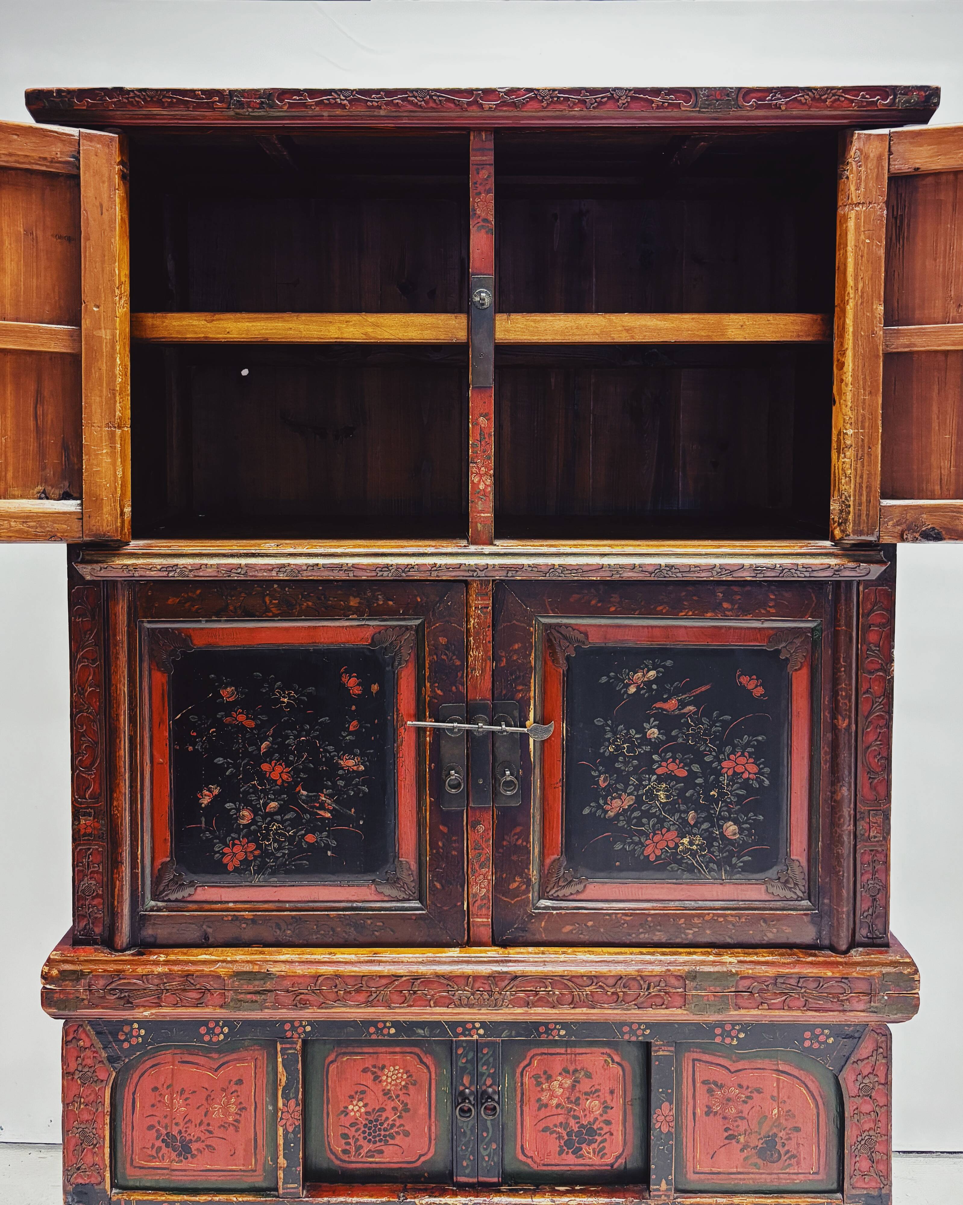 Vintage Chinese Hand-Painted Cabinet