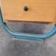 Curved vintage industrial desk / Bauhaus desk