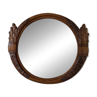 Miroir noyer Art Déco