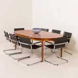Bauhaus style Italian chairs attr. to Matteograssi, set of 8, 1970s