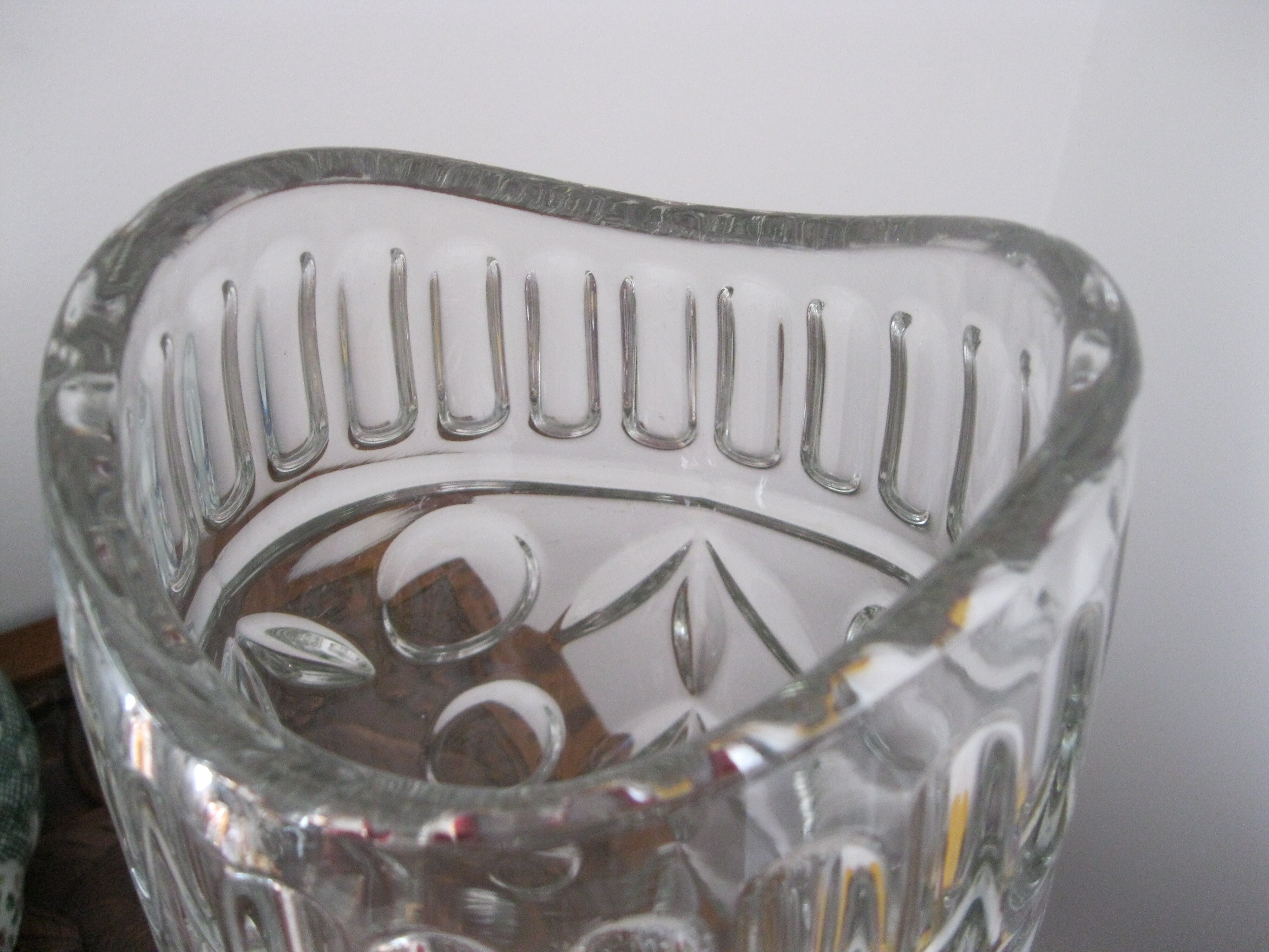 Art Deco cut crystal vase