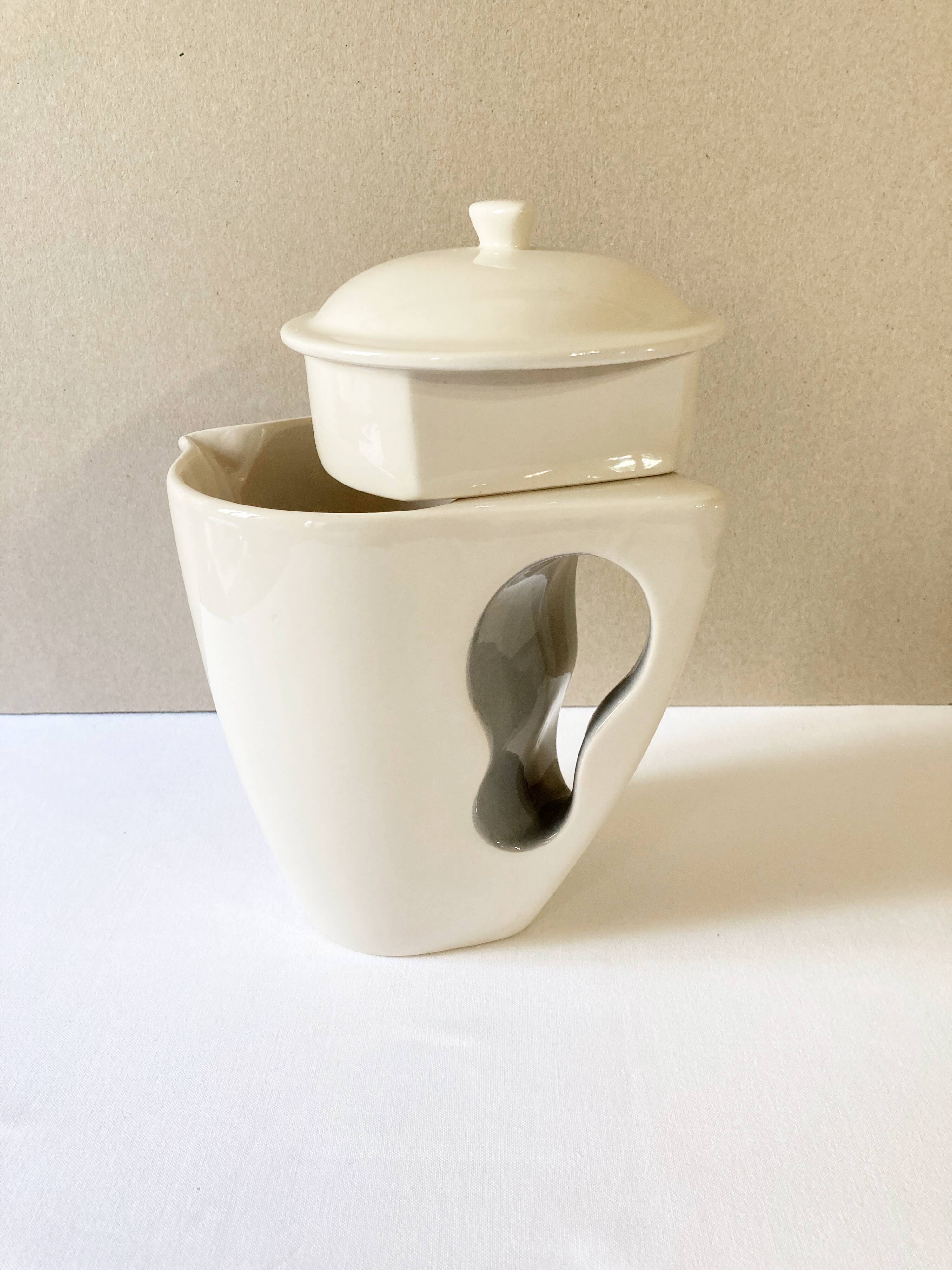 Contemporary earthenware teapot