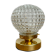 Lampe à poser globe vintage en verre moulé