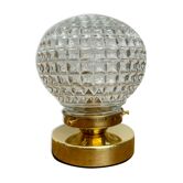 Vintage moulded glass globe-laying lamp