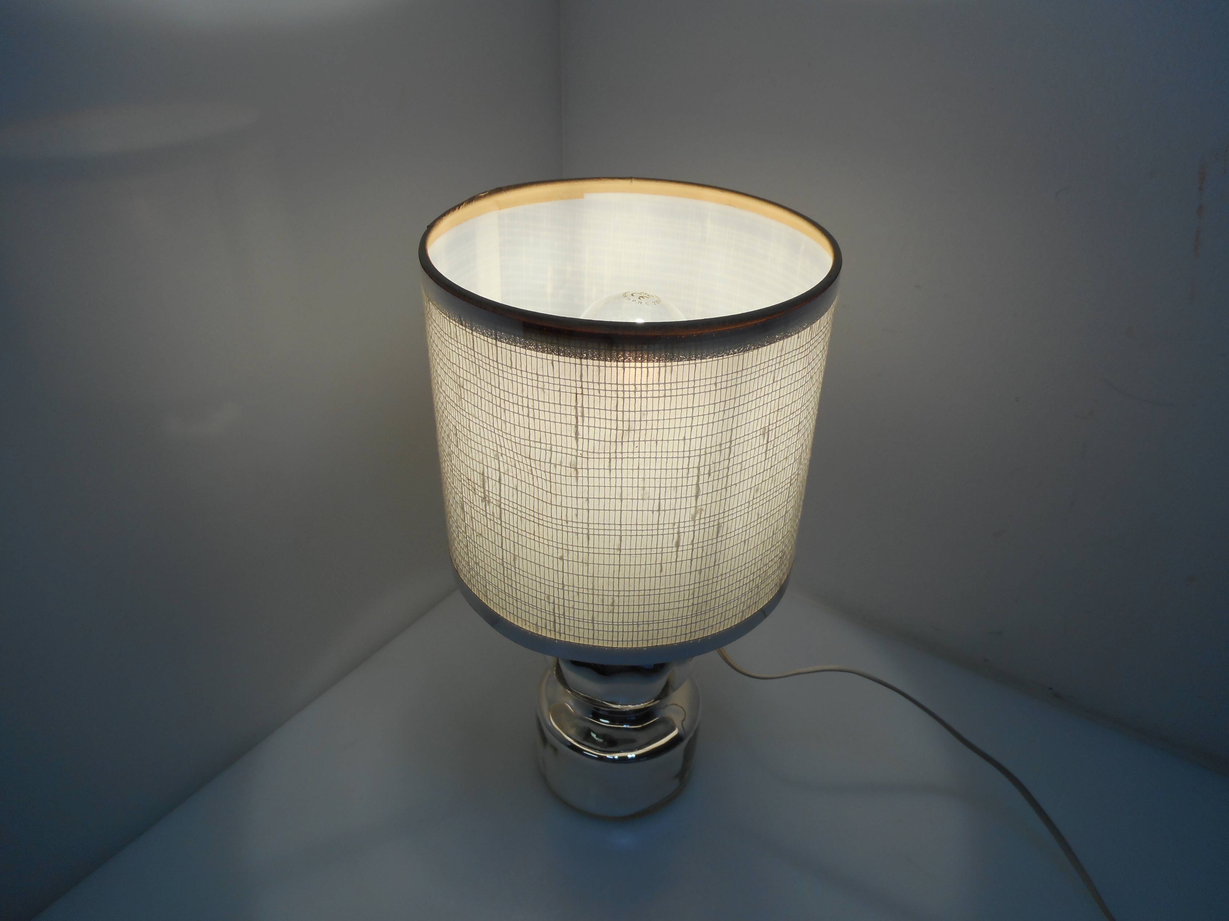 Lampe de chevet verre mercurisé vintage