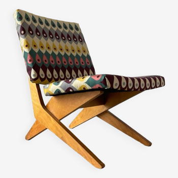 Fauteuil lounge ciseaux de Jan van Grunsven pour Pastoe, modèle FB18, Pays-Bas 1960