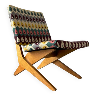 Fauteuil lounge ciseaux de Jan van Grunsven pour Pastoe, modèle FB18, Pays-Bas 1960