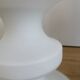 Ensemble de 2 lampes de table vintage en verre blanc, signées Ivan Jakes, Tchécoslovaquie, années 1960