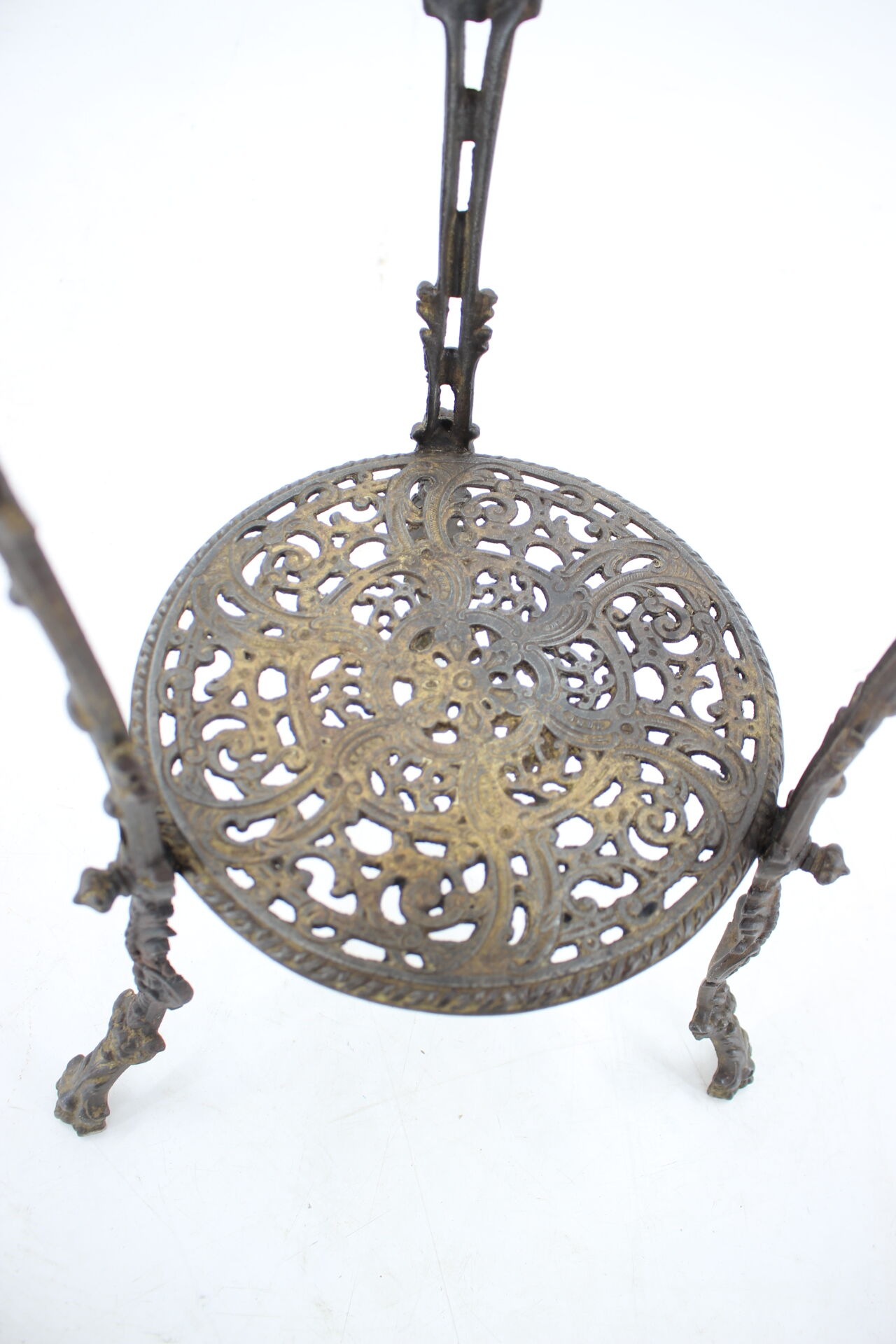 1950s Danish Iron Flower Stand or Side table