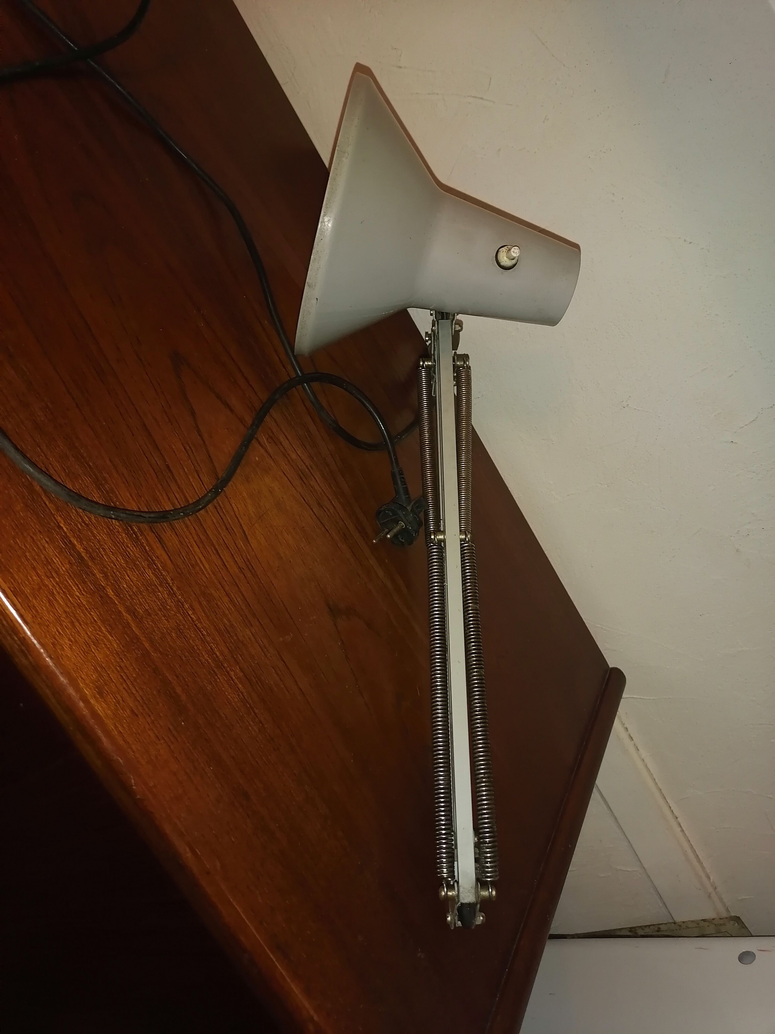 Industrial lamp desk architect 2 arms 1960 1970