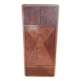 Art deco burl python walnut storage unit