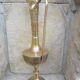 Indian brass ewer: inlaid plant motifs