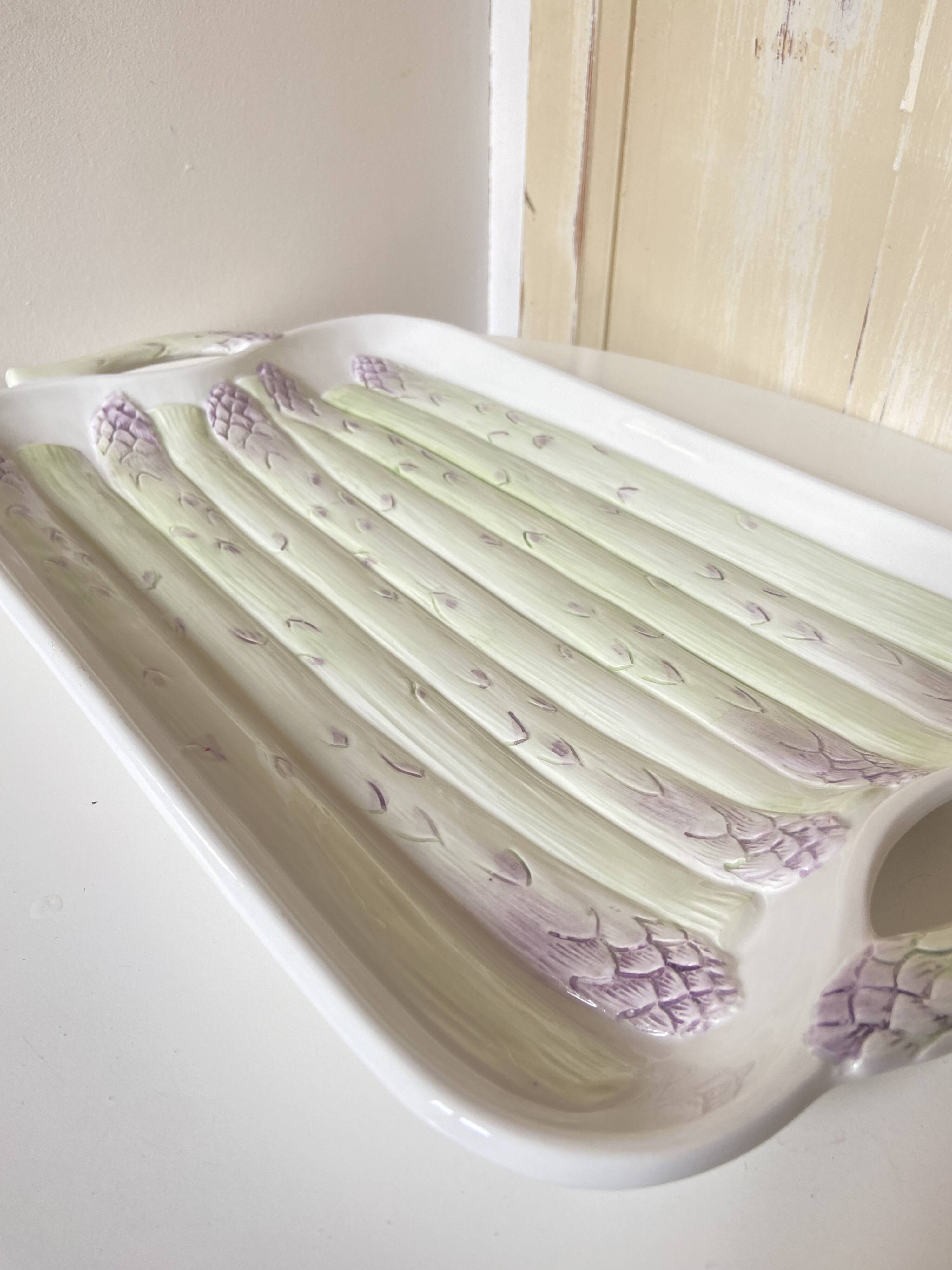 Vintage Asparagus Dish Made in Italy Numbered