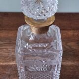 Carafe en cristal et laiton doré