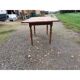 Table de ferme campagnarde en pin et noyer, 1 tiroir