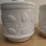 Opal glass jars
