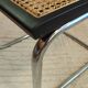 Chaise Cesca B32 noire de Marcel Breuer estampillée, Italie