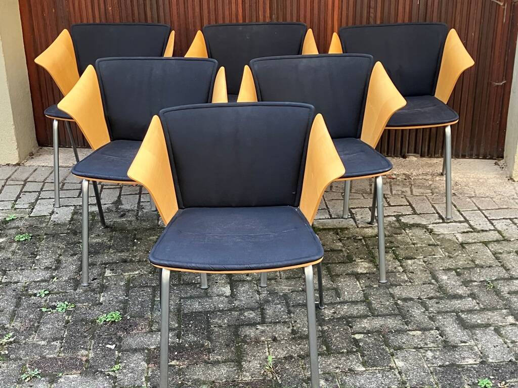 6 VM3 Vico Magistretti Chairs-Armchairs for Fritz Hansen