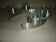 Pair of 2 table runners with 2 brushed steel chandeliers