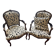 Pair of Louis-Philippe style cabriolet armchairs
