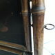 Bamboo shelves, fireplace