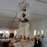 Louis XV style hot air balloon or basket chandelier circa 1900