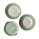 Trio de plats vert d'eau