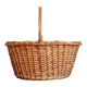 Old basket in woven rattan