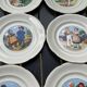 11 assiettes à dessert sarreguemines vintage