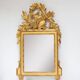French gold mirror with a Louis XVI style pediment c. 1940/50 (95*54 cm)