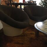 3 Fauteuils "Mushroom" Space age 1970
