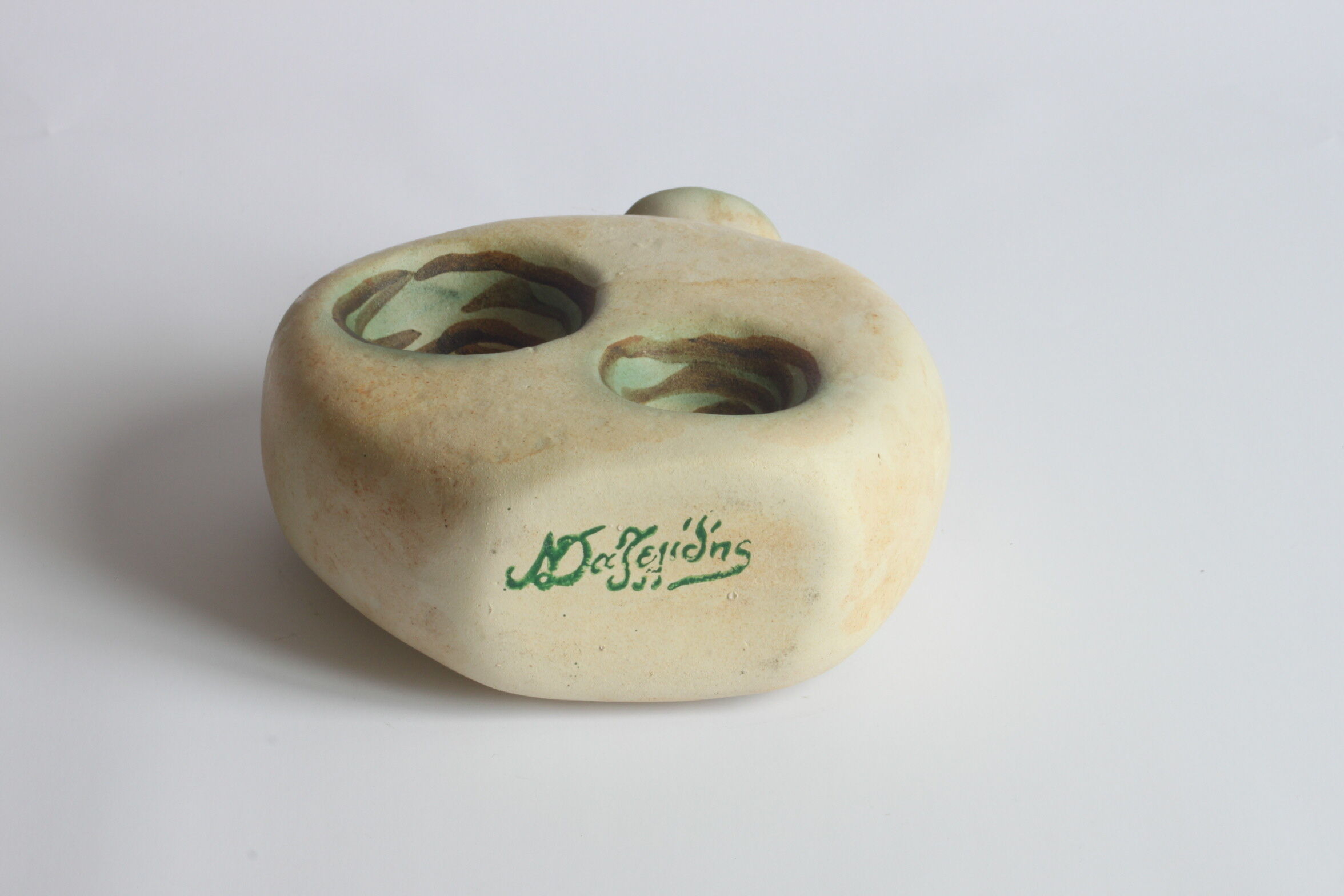 Space Age Ceramic Vase with Openings by Nikos Dazelidis, Athens, 1960s