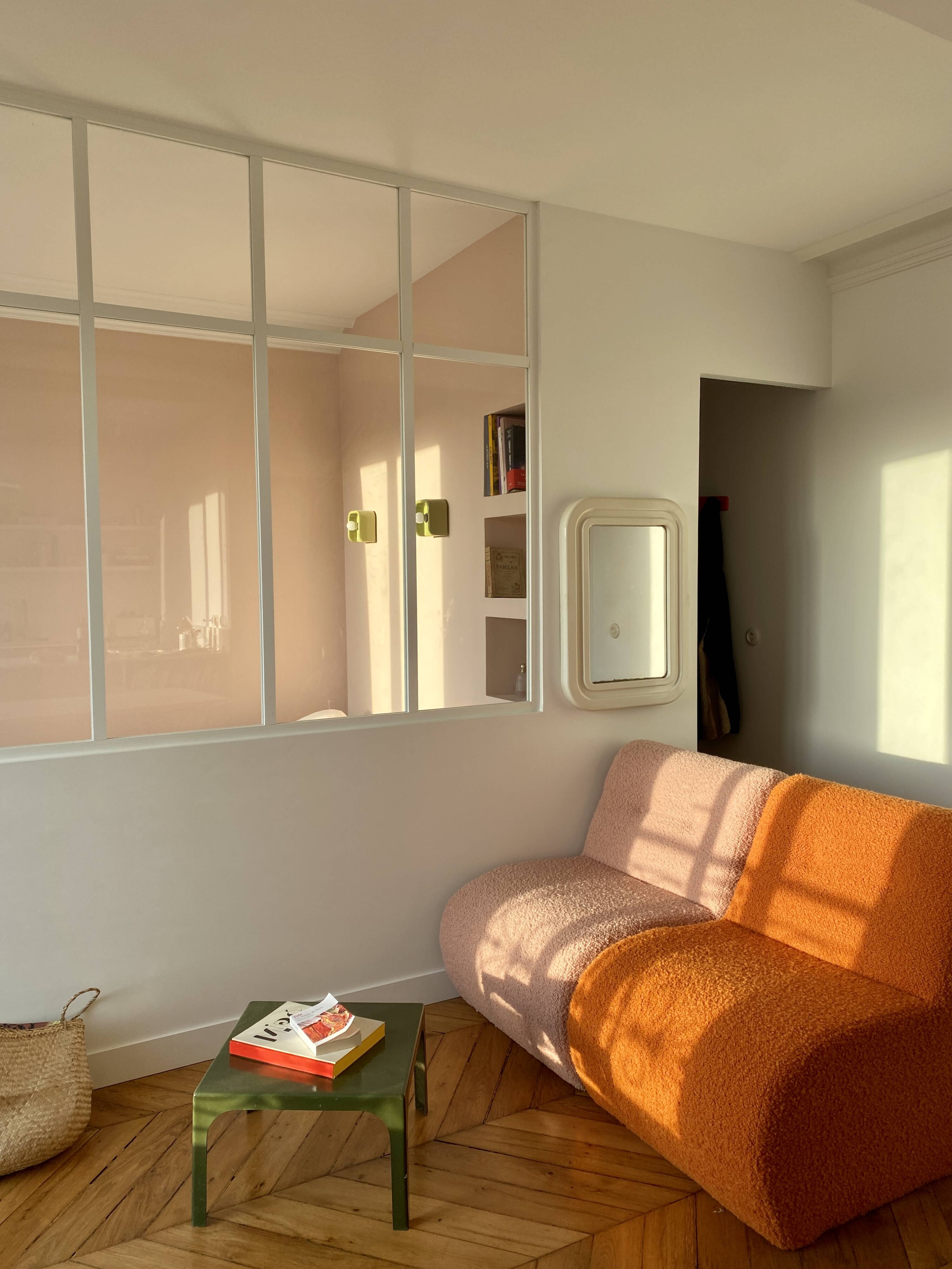 Chauffeuse rose ou orange