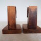Wooden dog bookends