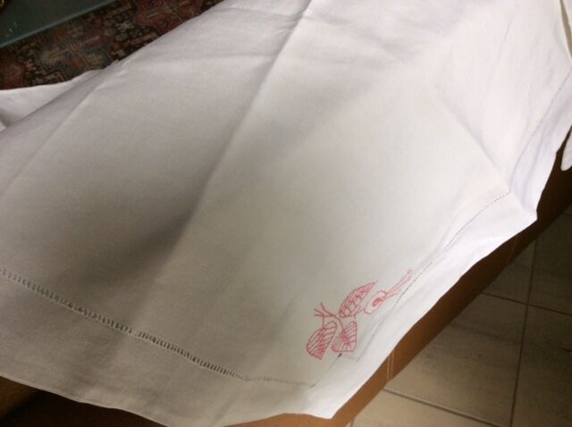 Set of 16 antique hand-embroidered stainedcases