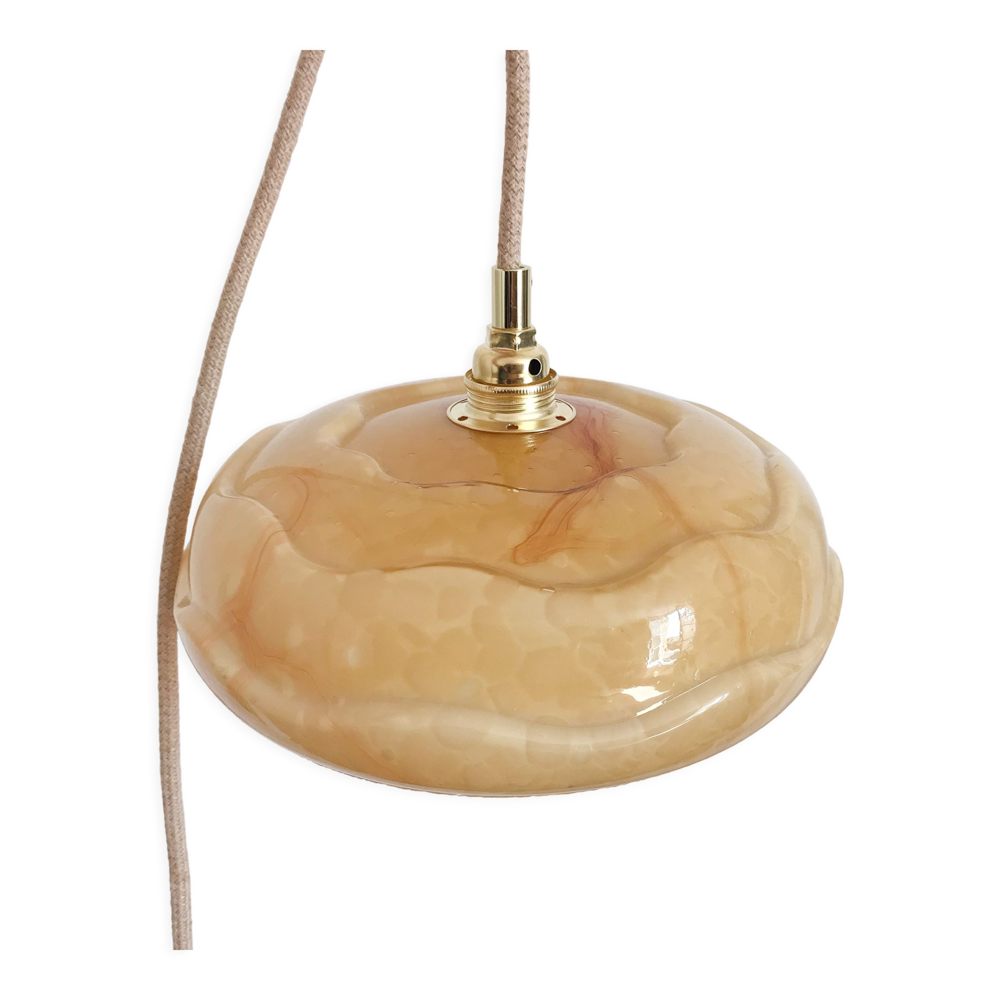 Suspension opaline marbrée