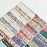 Boho ethnic flatweave vintage rug 124x170cm