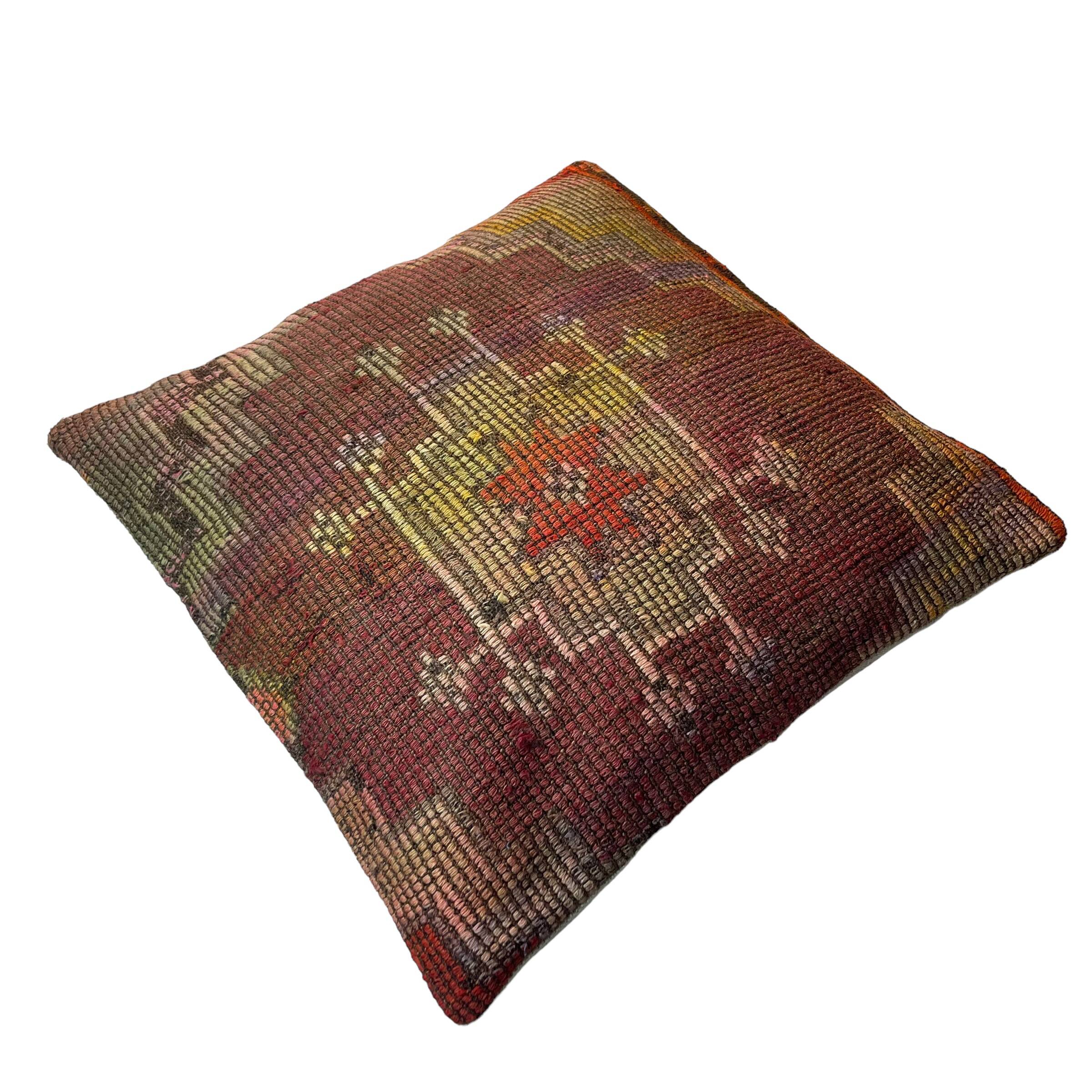 Housse de coussin kilim turc vintage, 55 x 55 cm