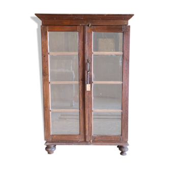 Armoire double vitrée en Teck ancien