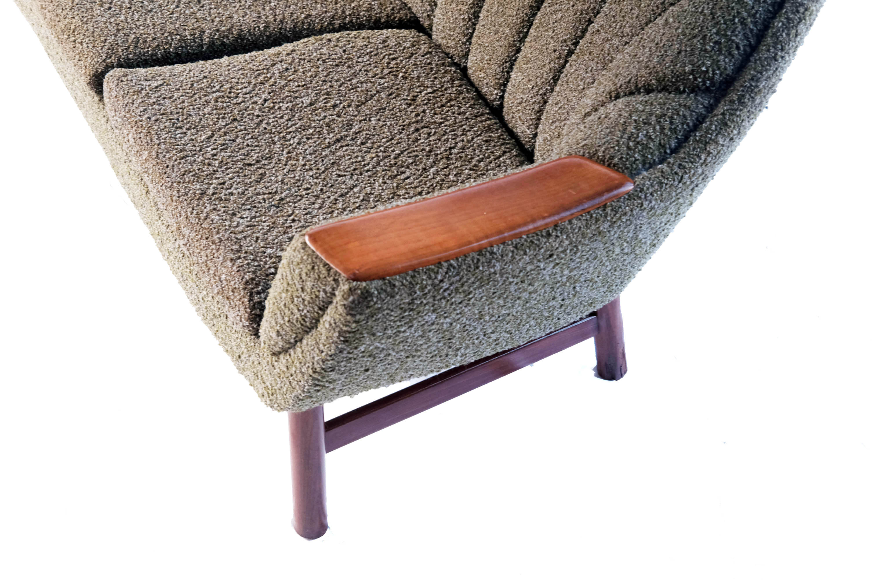 Scandinavian vintage wool boucle sofa, Norway 1960's