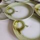 Set of 12 fish plates from the Moulin des Loups factory in Orchies