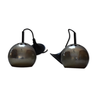 Pair of balls hanging lamps