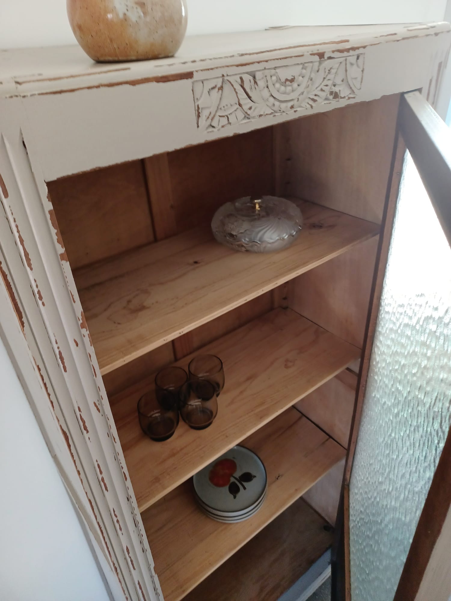 Parisian art-deco glazed wardrobe