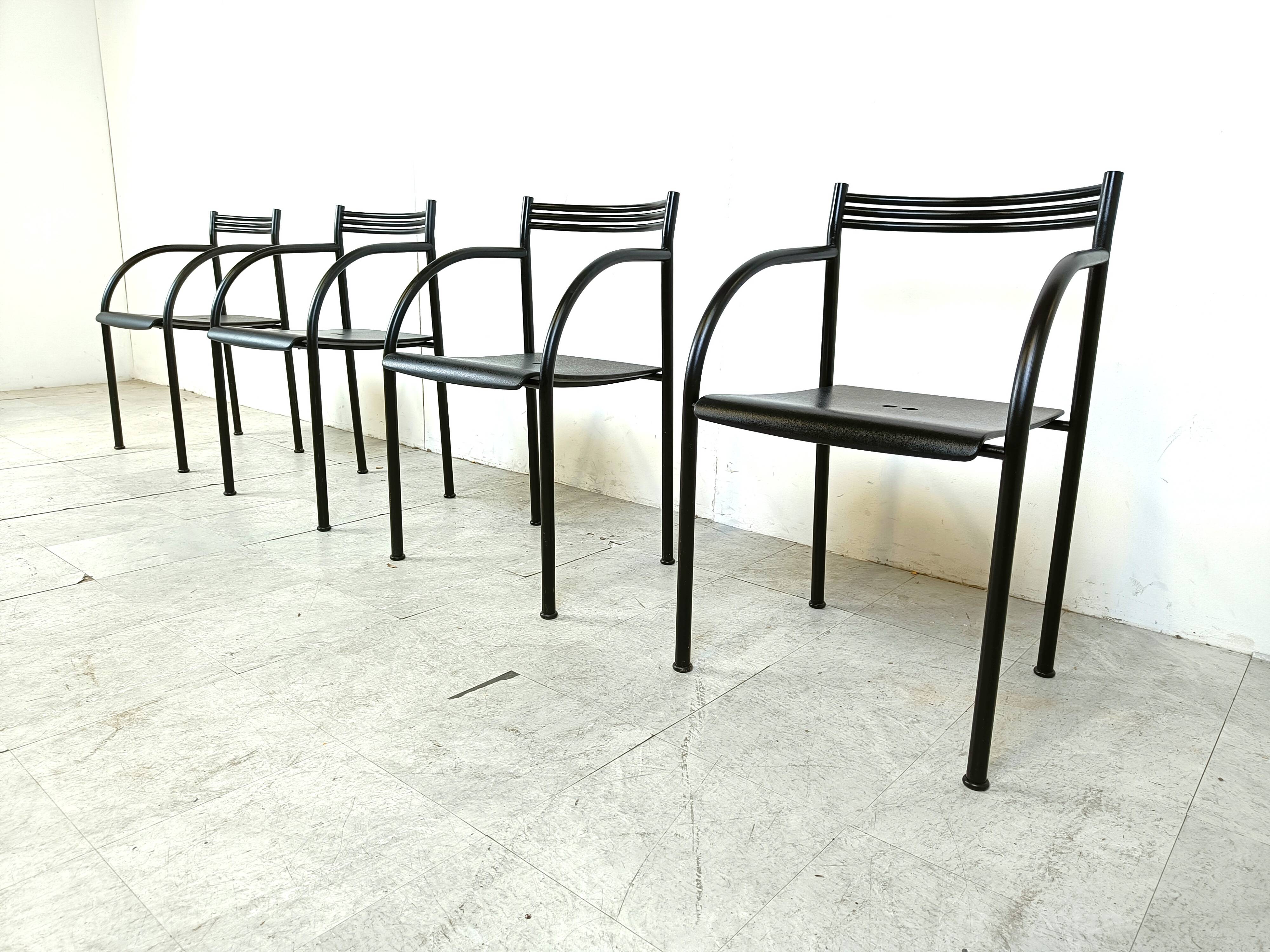 Spanish Francesca Armchairs by Philippe Starck for Baleri Italia, 1982, Set of 4