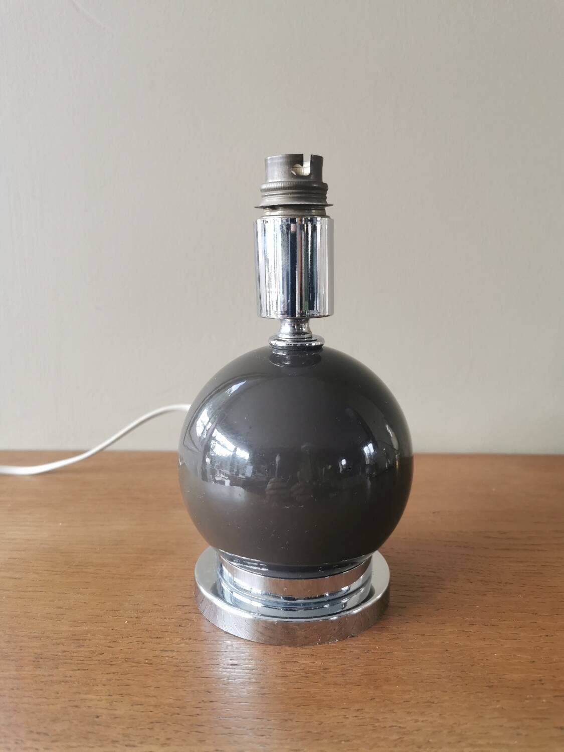 Pied de lampe boule vintage années 70