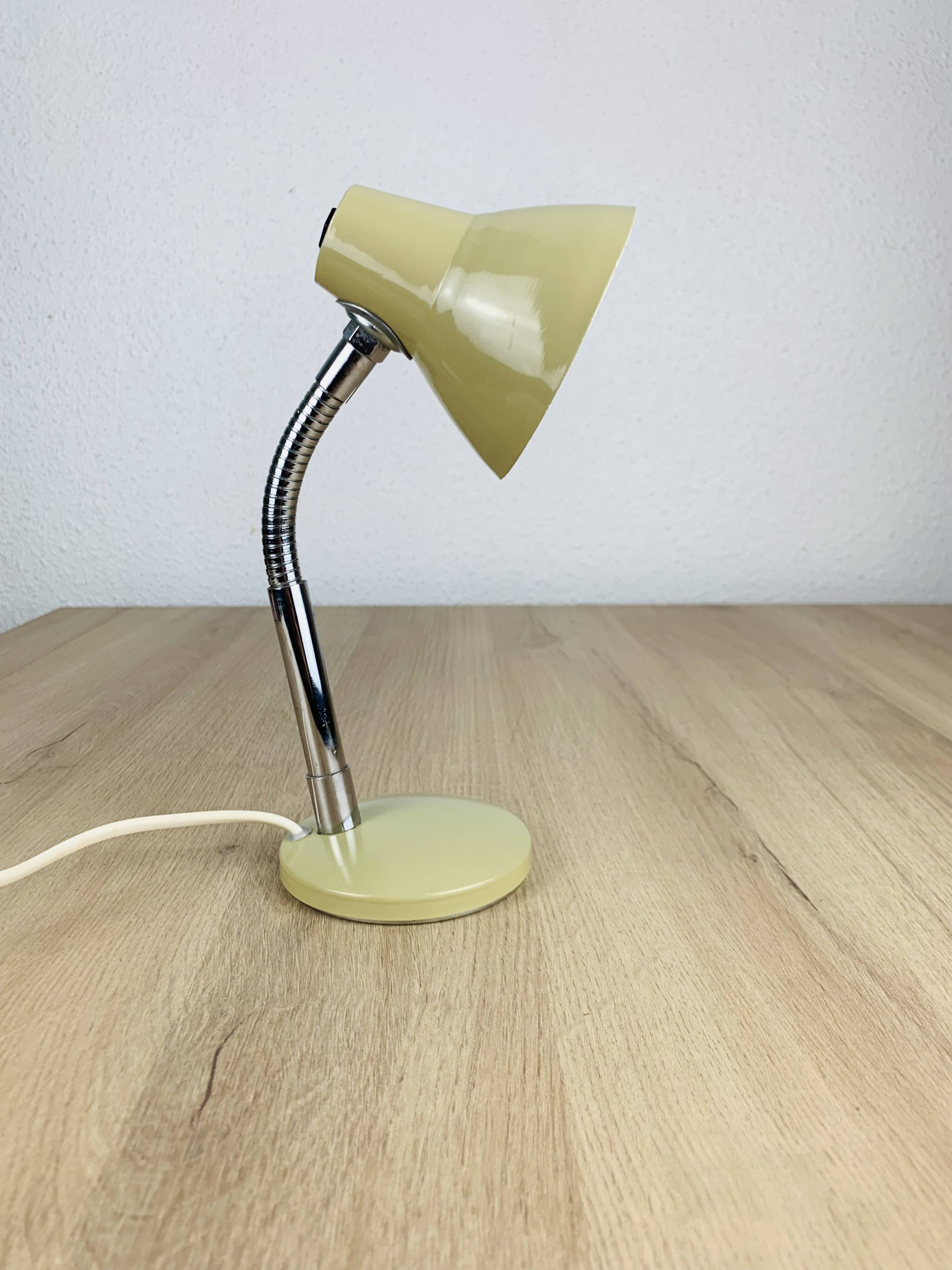 Beige metal cocotte lamp, desk or wall light, 1960s