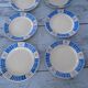 6 plates assiettes K-g Luneville former model gerarmer checkered blue red flowers