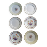 Mismatched vintage dinner plates