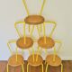 Vintage yellow school chairs from the 90s